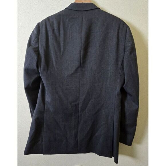 John Varvatos USA Blazer/Sport Coat Gray Black Wool 44L 2 Button as is - Picture 4 of 8